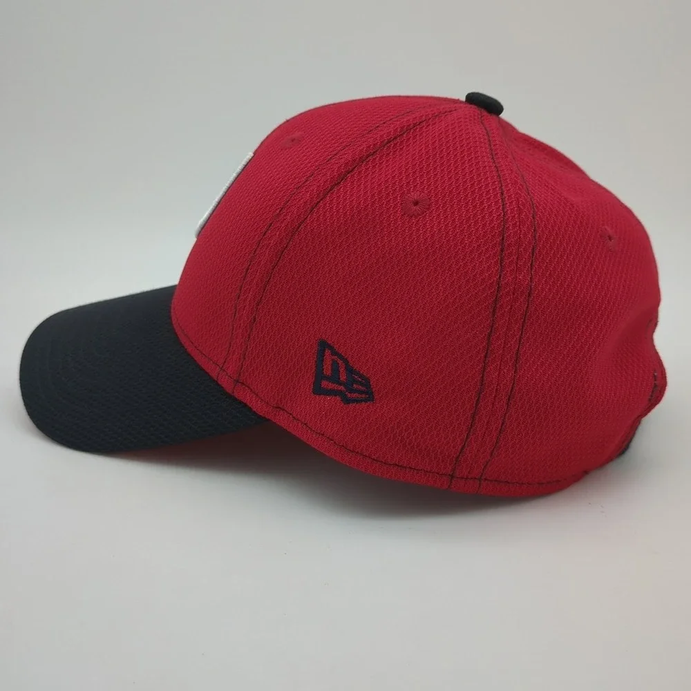 Washington Nationals Hat Cap Strapback Adjustable Red Black Mens New Era Mesh